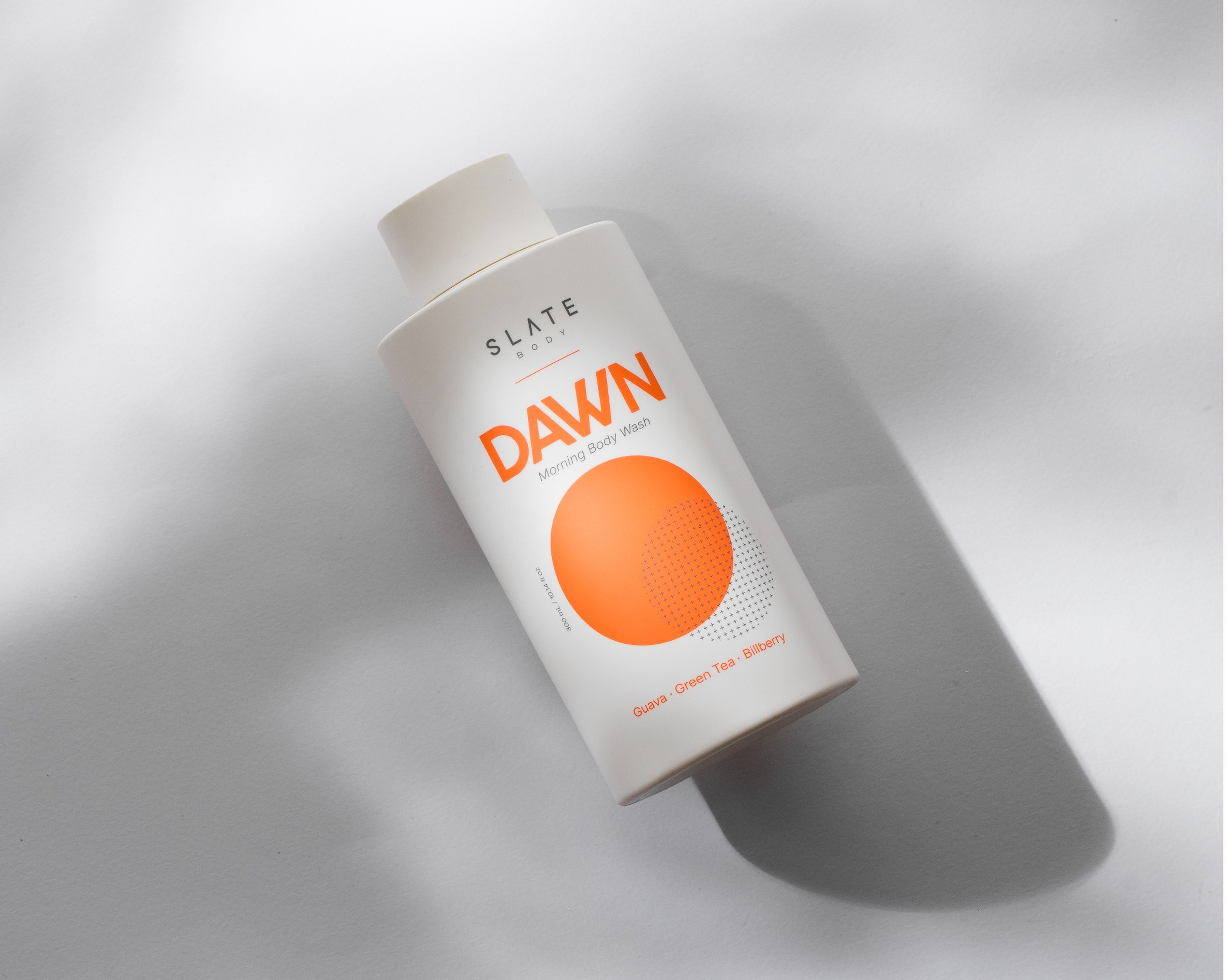 Dawn shower gel bottle on a gray background