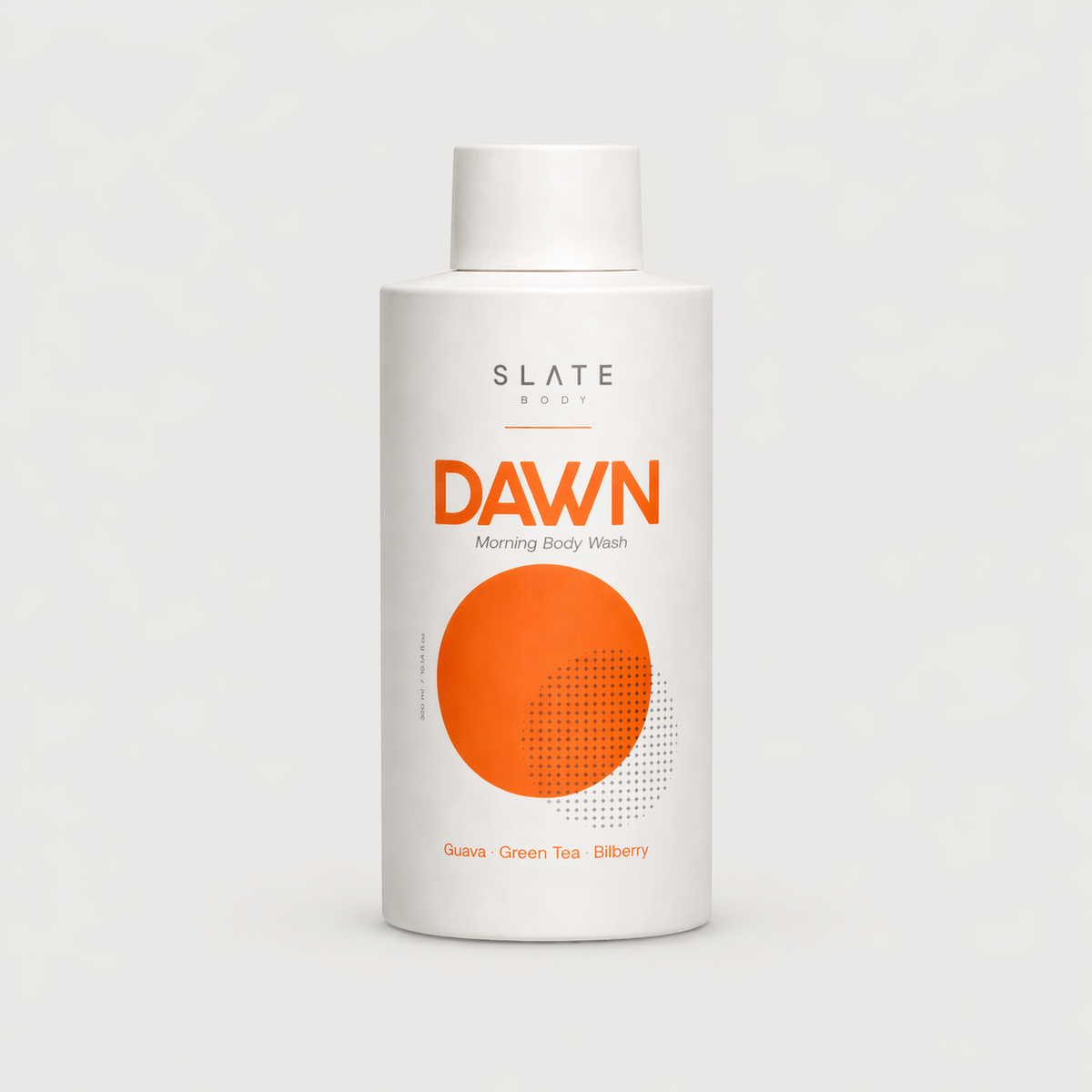 Slate Body Dawn body wash bottle on a light gray background - 300ml bottle