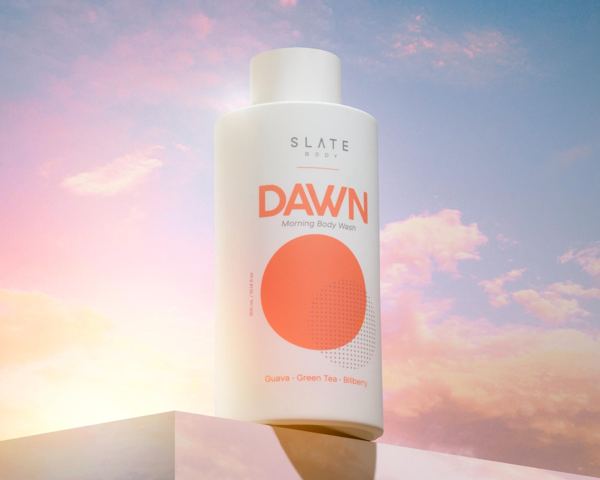 Photographed at golden hour, this image mirrors DAWN’s purpose: fresh starts, glowing skin, and a moment to reset. An energising shower gel to rise and shine with.